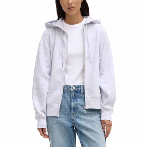 Assembly Label Louisa Hooded Zip Sweater Heather Grey Marle